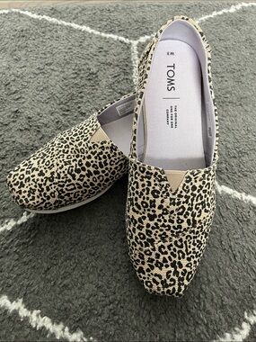 TOMS Leopard-Print Classic Alpargata Slip-On Flats